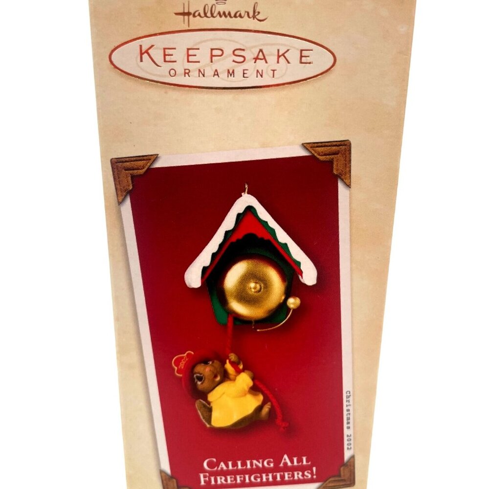 Hallmark Keepsake Ornament 2002 Calling All Firefighters! Handcrafted Bear Decor